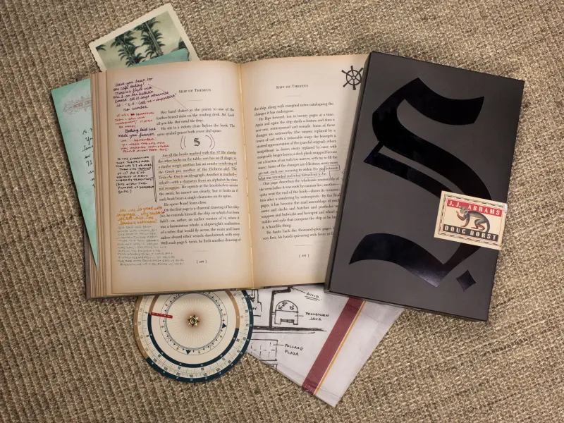 <u>S.</u> is a book within a book within a book. Plus postcards.